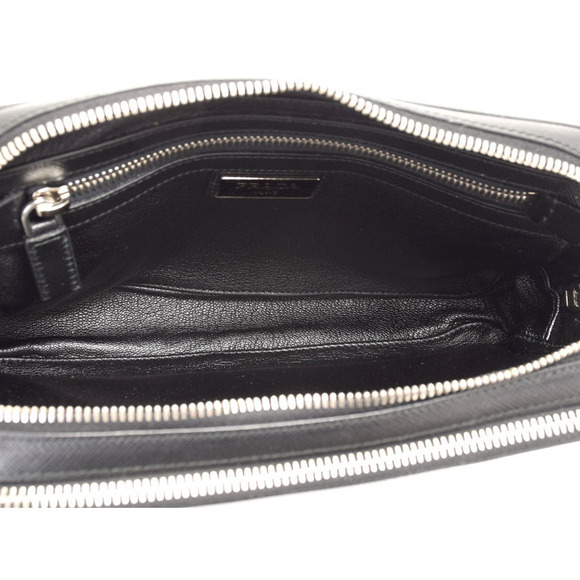 PRADA Saffiano Black Shoulder Bag - Picture 7 of 11